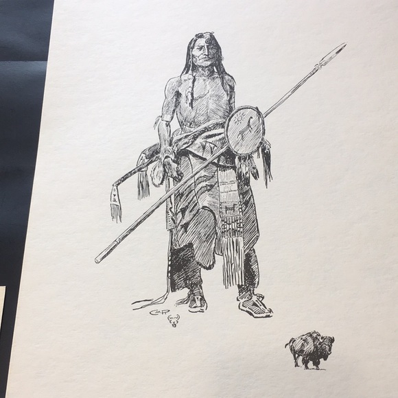 C.M. Russell Reproductions of Original Sketches - Picture 2 of 8